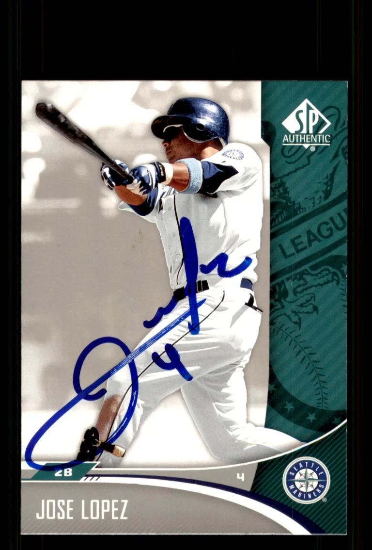 Signed Baseball Card Auto Jose Lopez 2006 SP Authentic #82 Seattle Mariners
