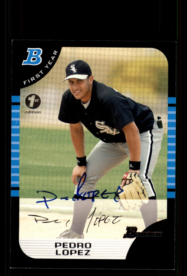 Signed Baseball Card Auto Pedro Lopez 2005 Bowman #254 White Sox 1st Ed.