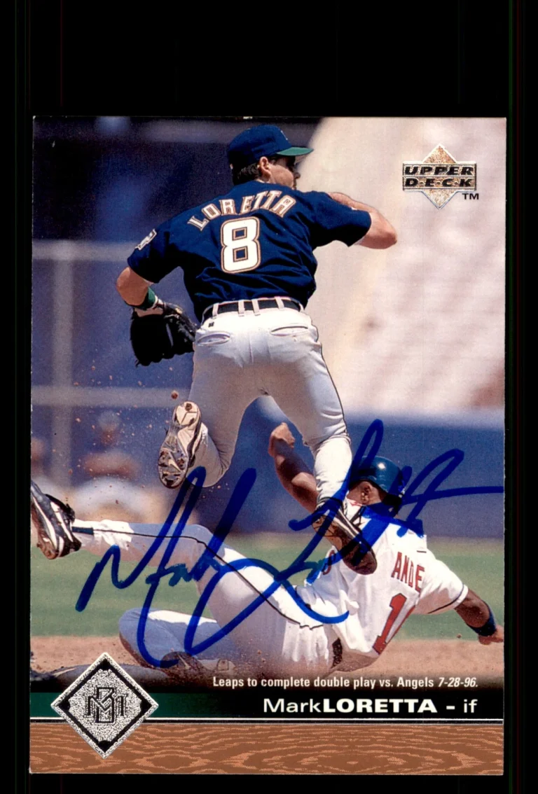 Signed Baseball Card Auto Mark Loretta 1997 Upper Deck #101 Milwaukee Brewers