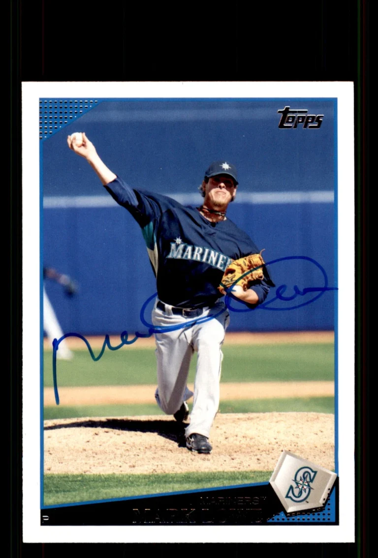 Signed Baseball Card Auto Mark Lowe 2009 Topps #UH273 Mariners