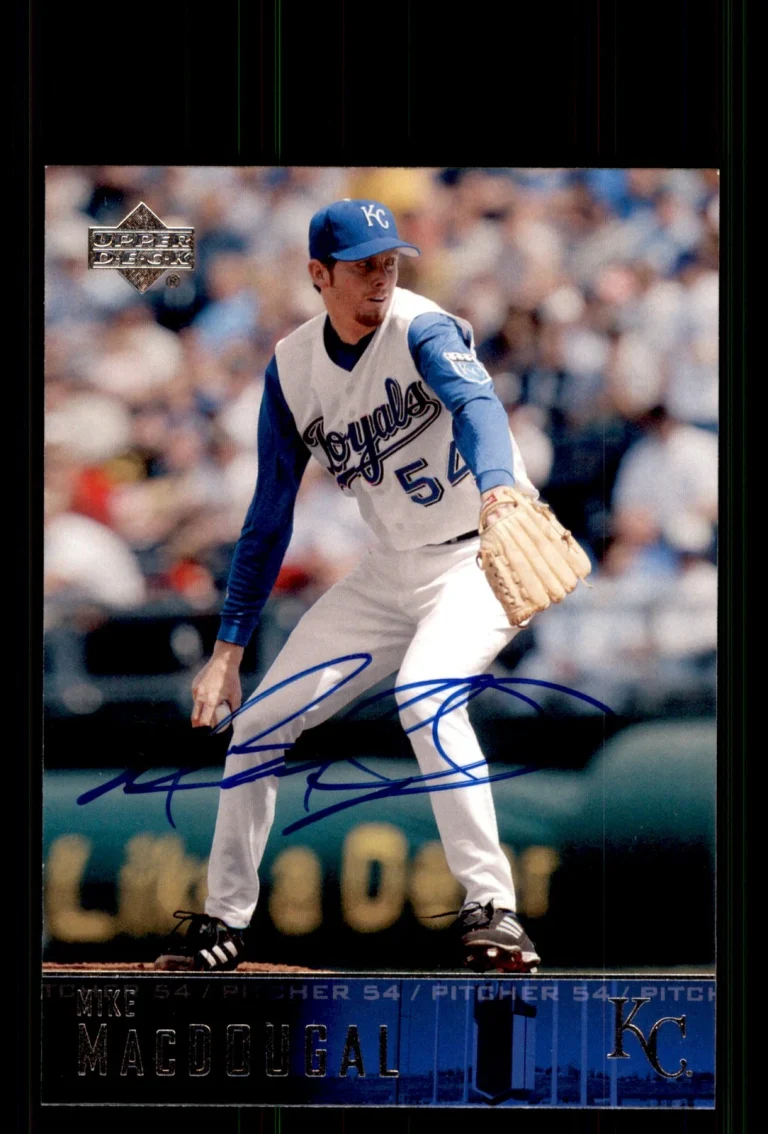 Signed Baseball Card Auto Mike MacDougal 2004 Upper Deck First Pitch #100 Royals
