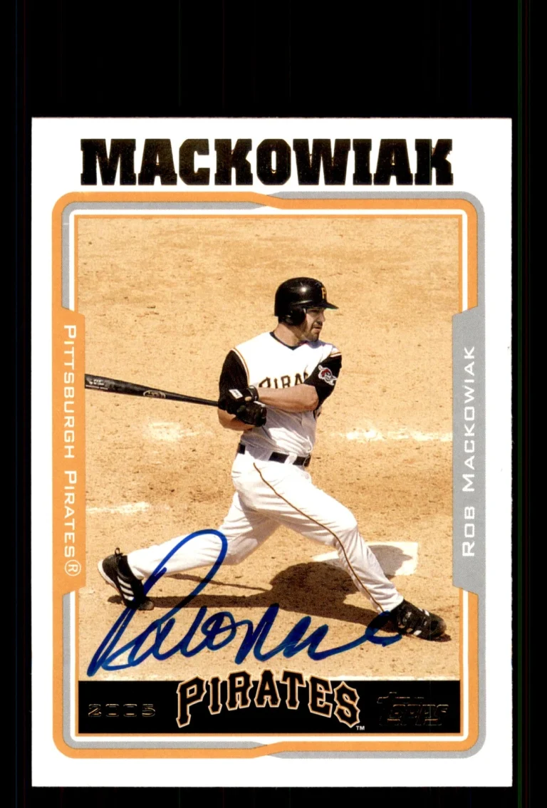 Signed Baseball Card Auto Rob Mackowiak 2005 Topps #171 Pittsburgh Pirates
