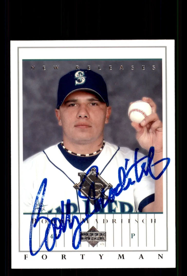 Signed Baseball Card Auto Bobby Madritsch 2003 Upper Deck 40-Man #907