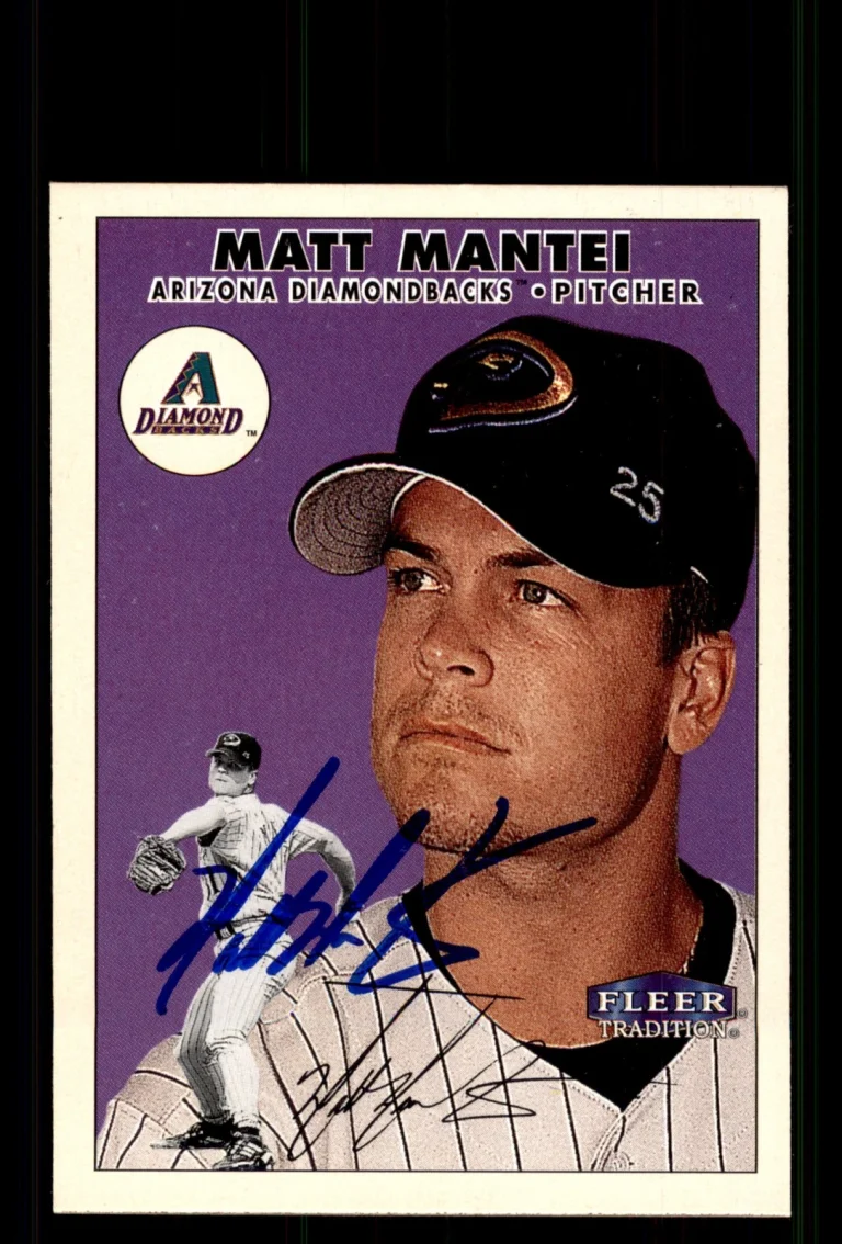 Signed Baseball Card Auto Matt Mantei 2000 Fleer Tradition #11 Diamondbacks