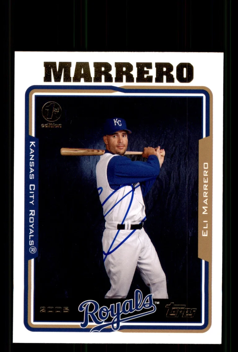 Signed Baseball Card Auto Eli Marrero 2005 Topps #435 Kansas City Royals