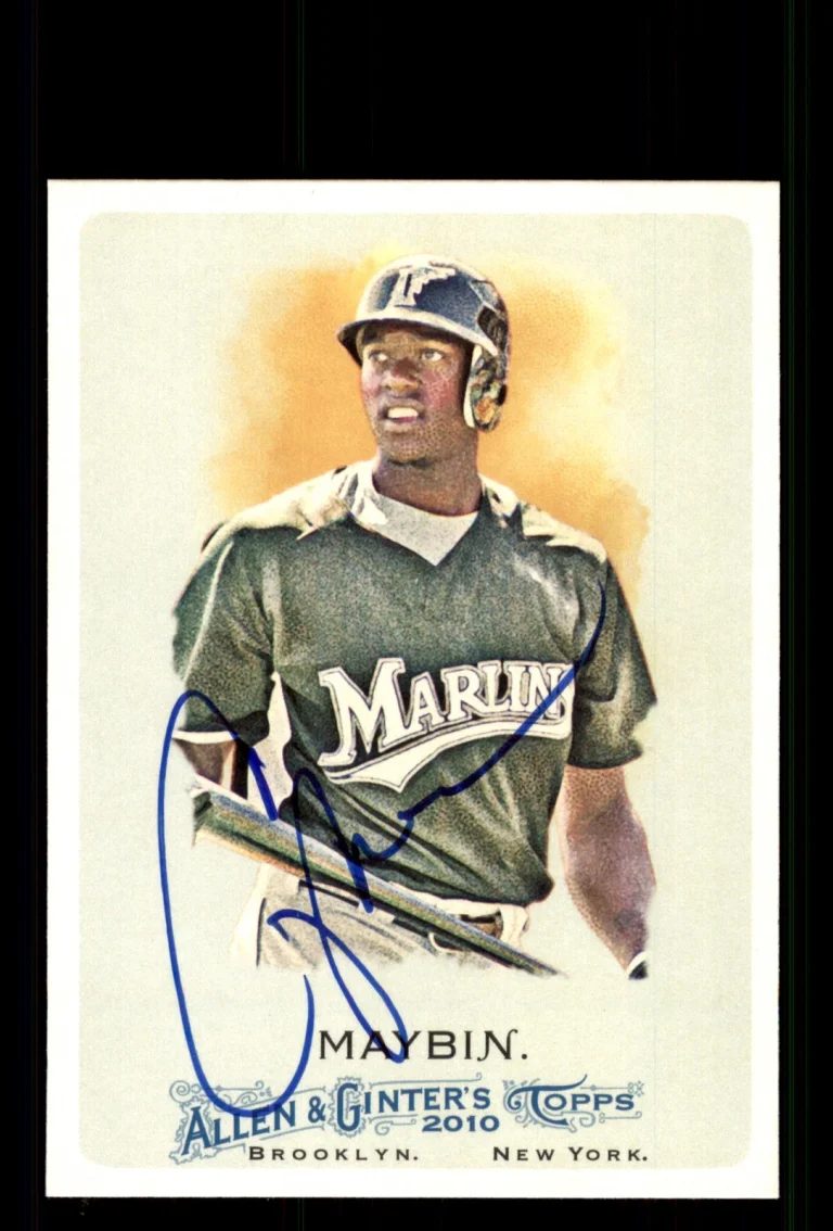 Signed Baseball Card Auto Cameron Maybin 2010 Topps Allen & Ginter #156