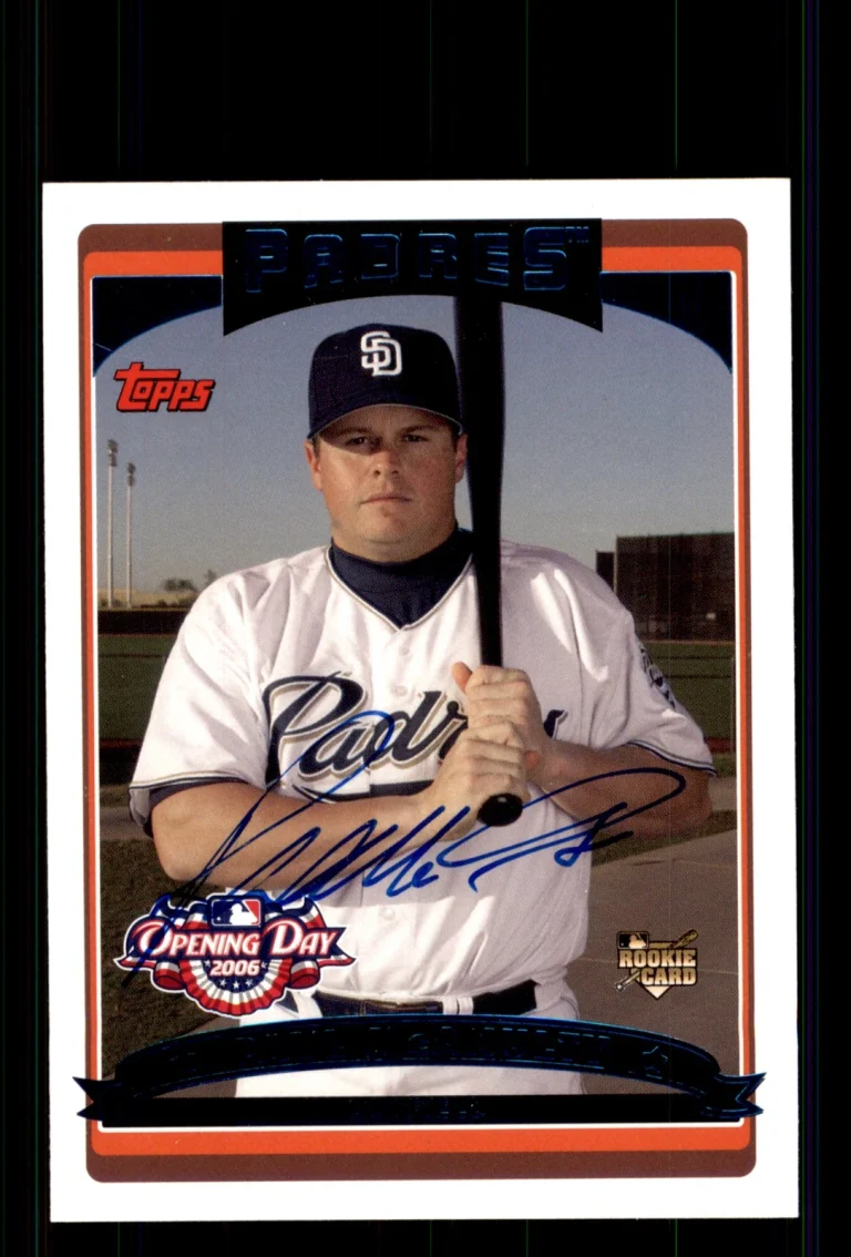 Signed Baseball Card Auto Paul McAnulty 2006 Topps Opening Day #163 Padres