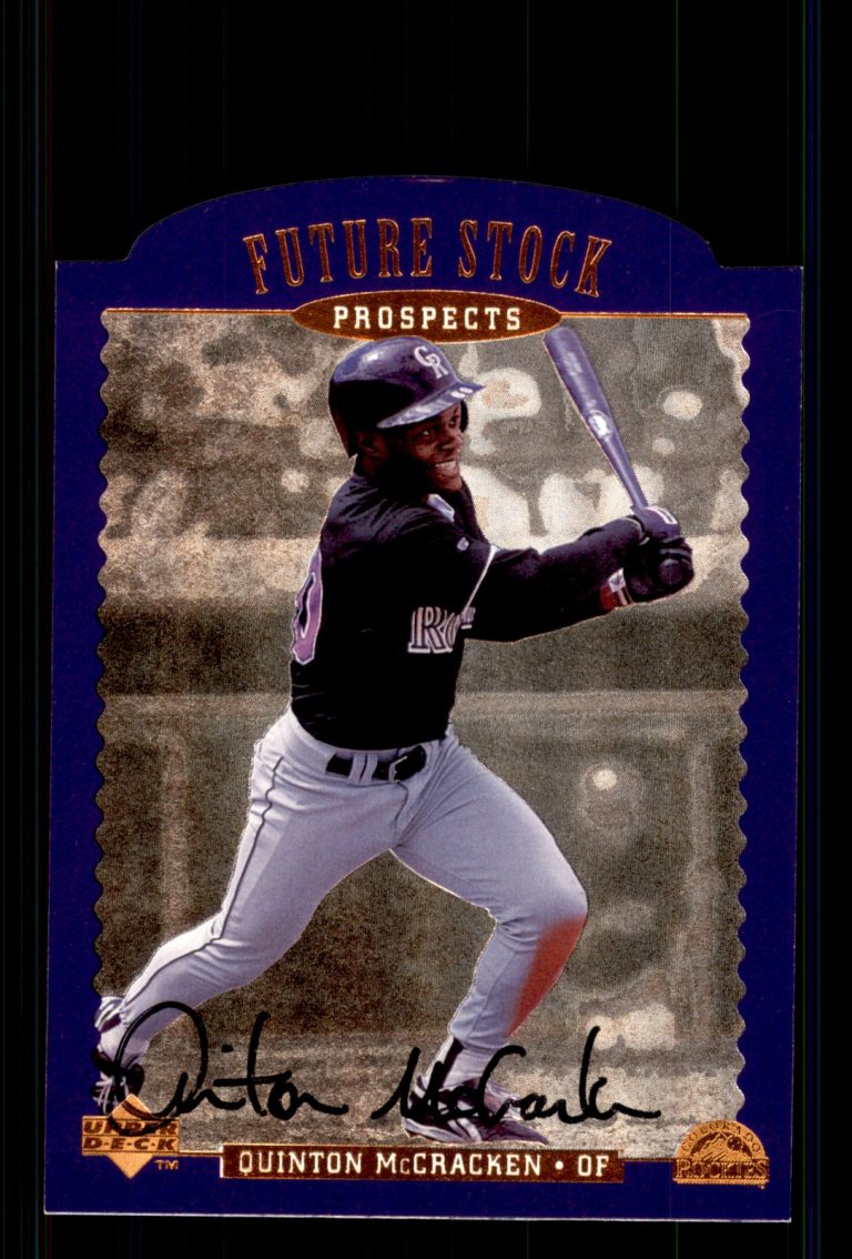 Signed Baseball Card Auto Quinton McCracken 1996 Upper Deck #FS14 Rockies