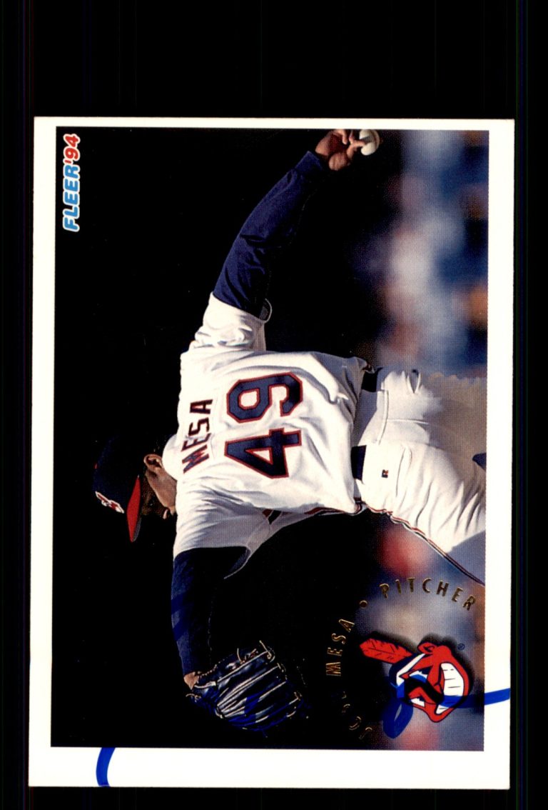 Signed Baseball Card Auto Jose Mesa 1994 Fleer #113 Cleveland Indians