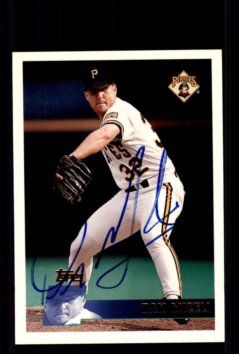 Signed Baseball Card Auto Dan Miceli 1996 Topps #322 Pittsburgh Pirates