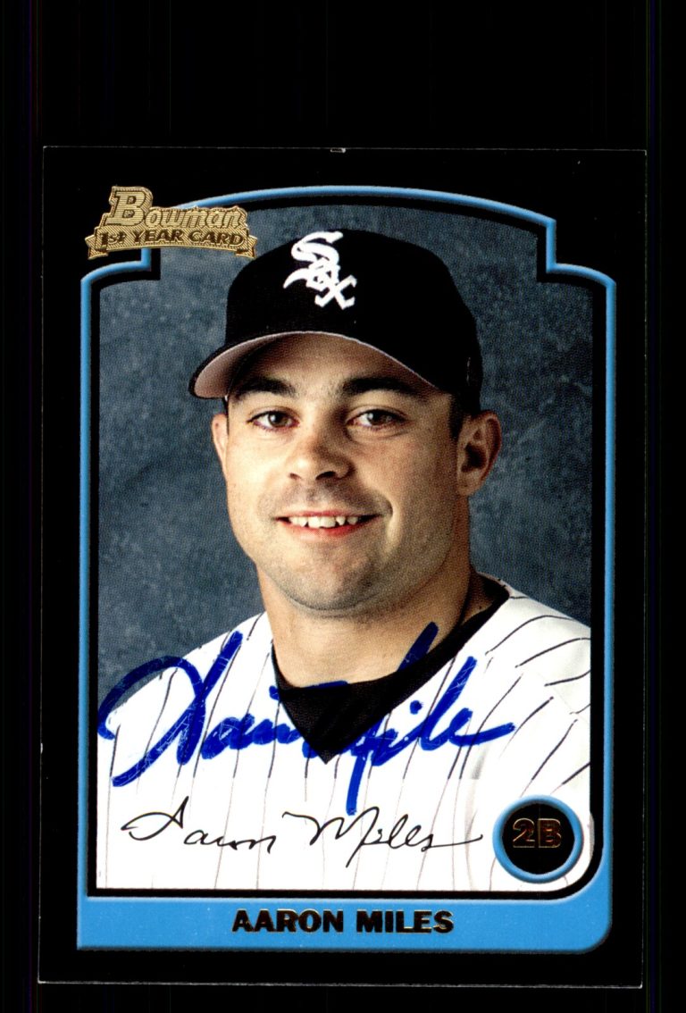 Signed Baseball Card Auto Aaron Miles 2003 Bowman #264 Chicago White Sox
