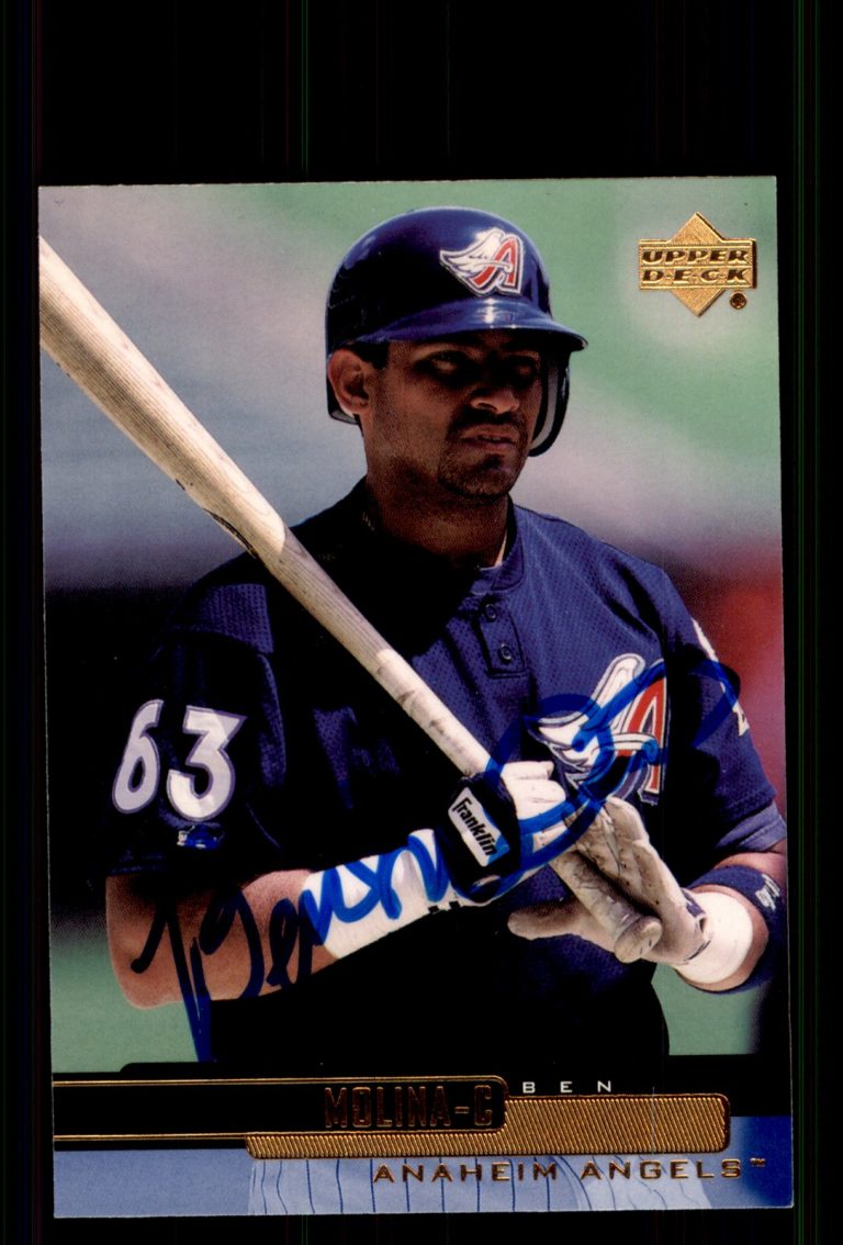 Signed Baseball Card Auto Bengie Molina 2000 Upper Deck #29 Anaheim Angels