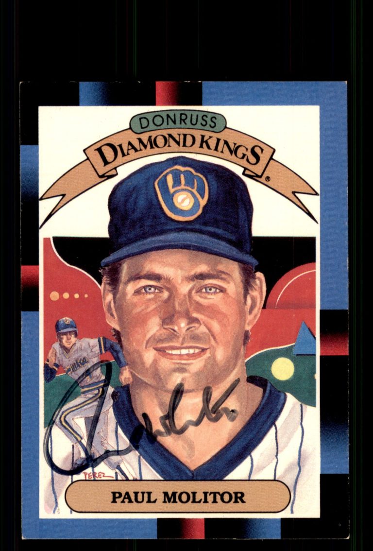Signed Baseball Card Auto Paul Molitor 1988 Donruss #7 Milwaukee Brewers
