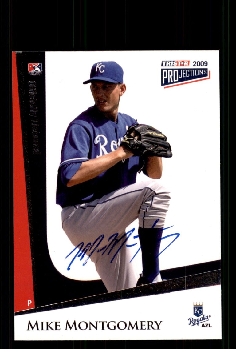 Signed Baseball Card Auto Mike Montgomery 2009 TriStar PROjections #250