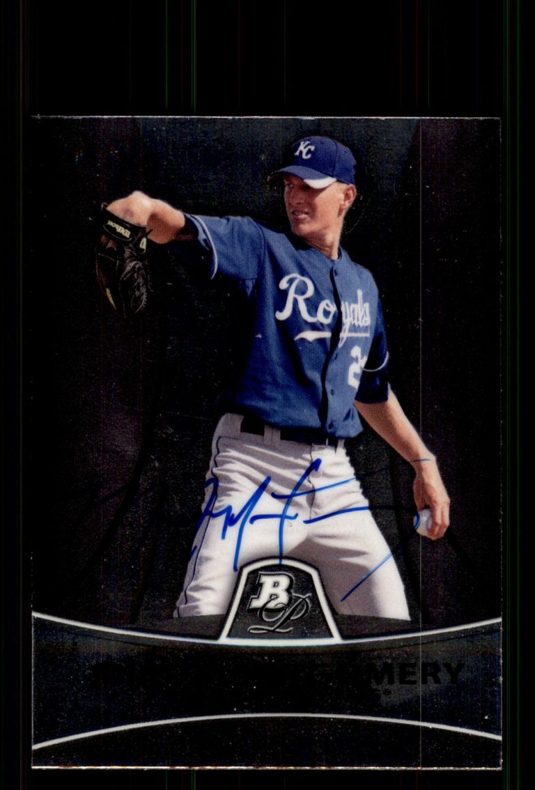 Signed Baseball Card Auto Mike Montgomery 2010 Bowman Platinum #PP12 Royals