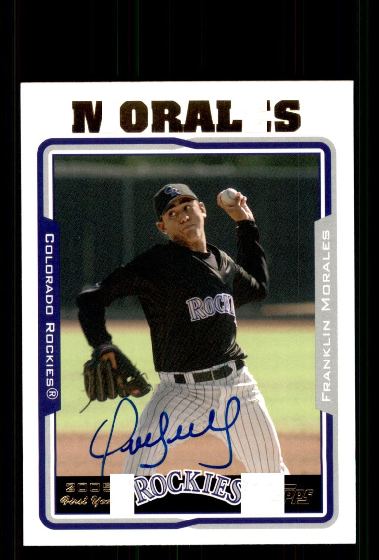 Signed Baseball Card Auto Franklin Morales 2005 Topps #UH306 Rockies