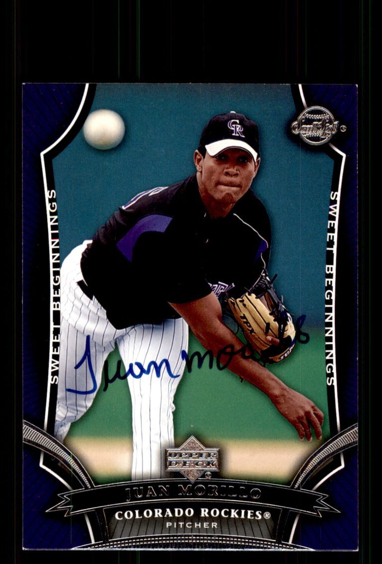 Signed Baseball Card Auto Juan Morillo 2005 Upper Deck Sweet Spot #129 Rockies