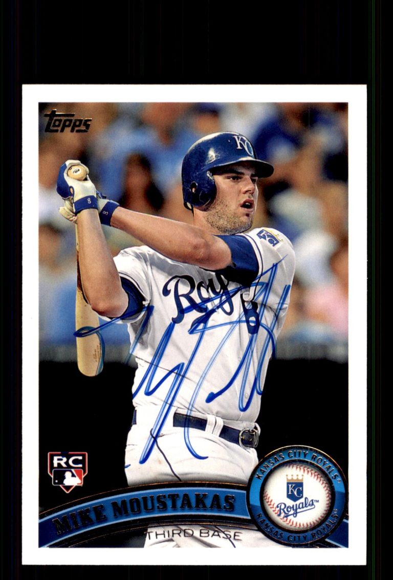 Signed Baseball Card Auto Mike Moustakas 2011 Topps Update #US192 Royals