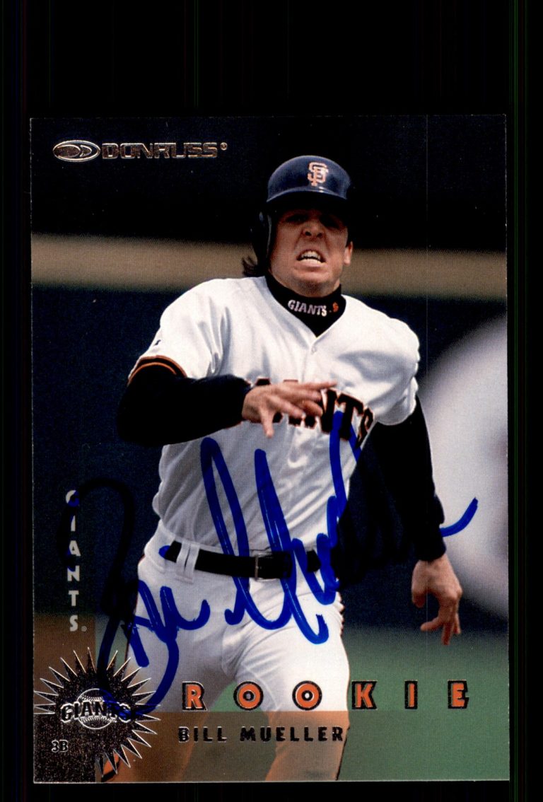 Signed Baseball Card Auto Bill Mueller 1997 Donruss #380 San Francisco Giants