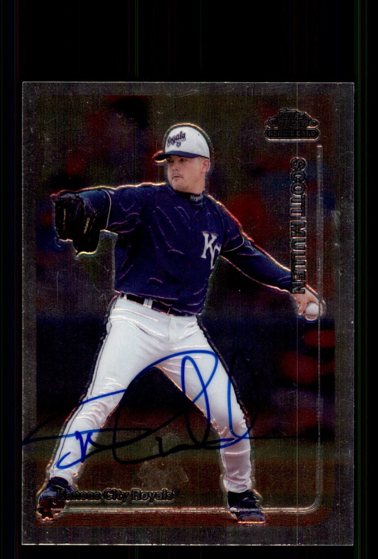 Signed Baseball Card Auto Scott Mullen 1999 Topps Chrome Traded #T57 Royals