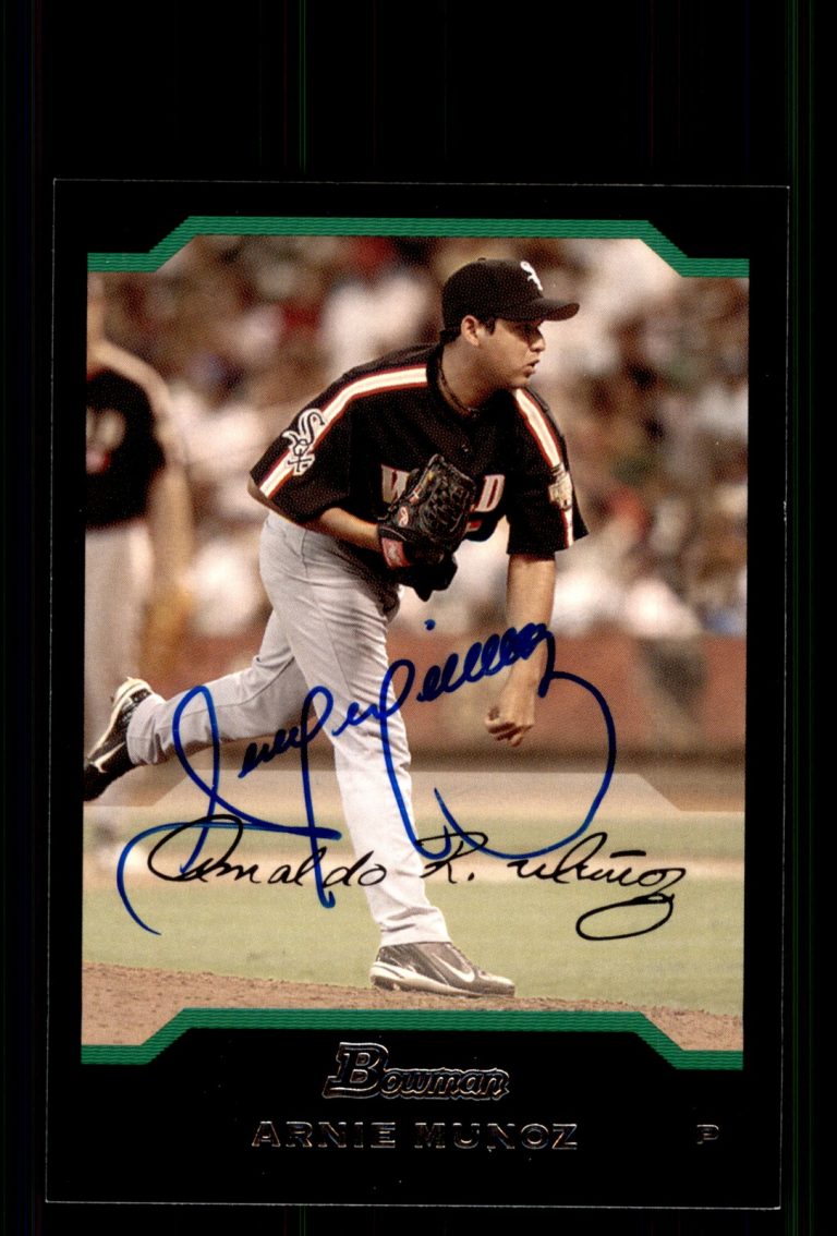 Signed Baseball Card Auto Arnie Munoz 2004 Bowman Draft #BDP127 White Sox