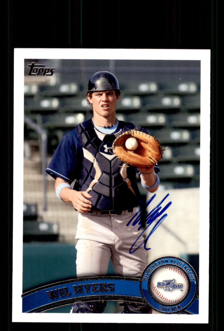 Signed Baseball Card Auto Wil Myers 2011 Topps Pro Debut #11 Blue Rocks