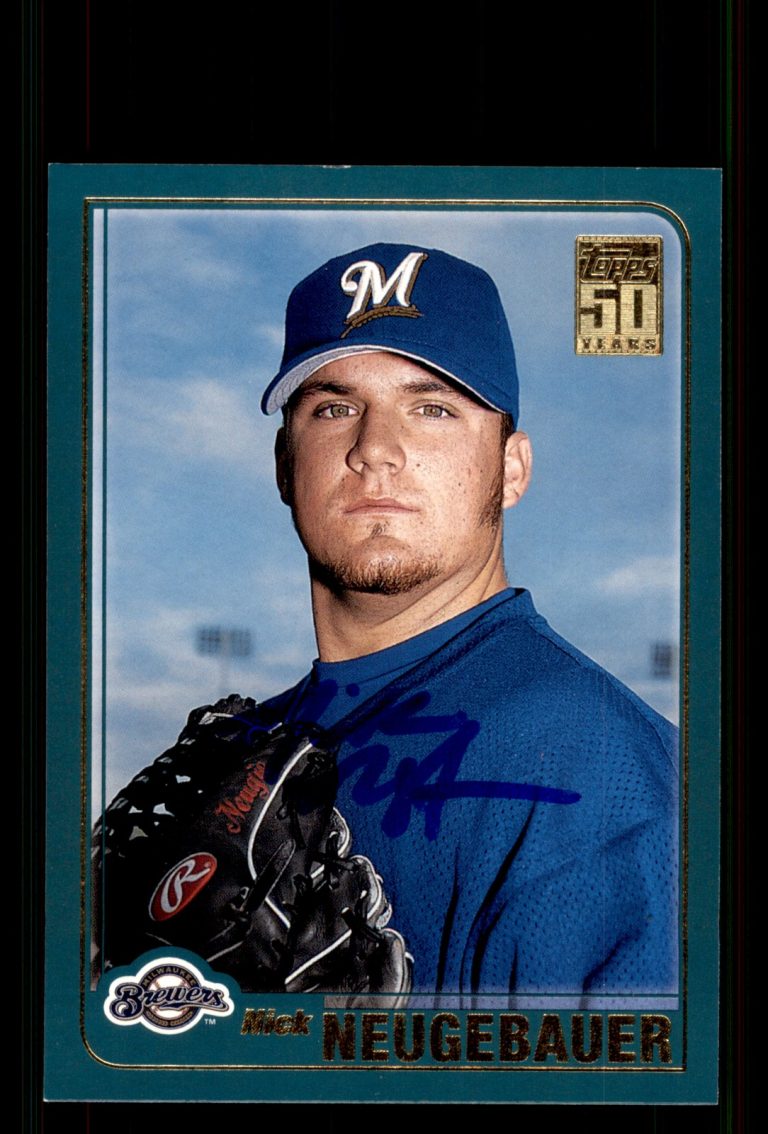 Signed Baseball Card Auto Nick Neugebauer 2001 Topps Traded #T184 Brewers