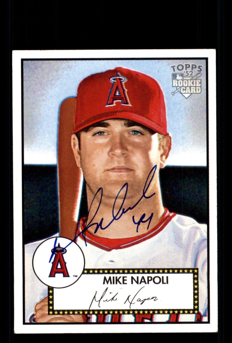 Signed Baseball Card Auto Mike Napoli 2006 Topps '52 Rookies #35 Angels