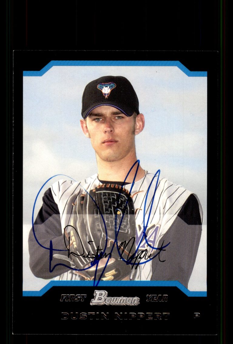 Signed Baseball Card Auto Dustin Nippert 2004 Bowman #254 Arizona Diamondbacks