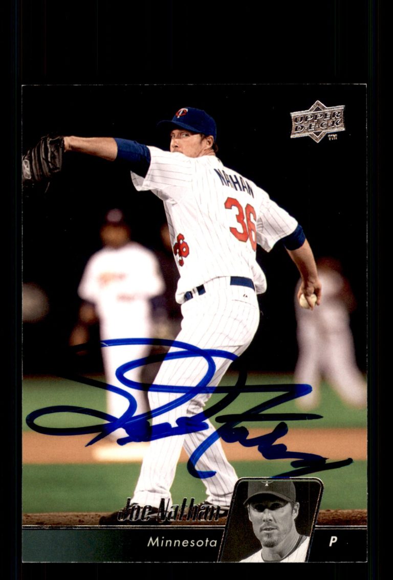 Signed Baseball Card Auto Joe Nathan 2010 Upper Deck #316 Minnesota Twins