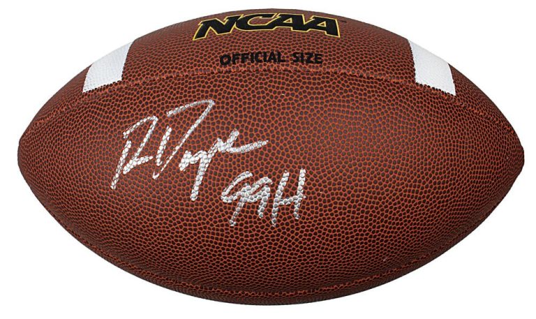 RON DAYNE Signed Wilson NCAA Full Size Composite Football w/99H - SCHWARTZ