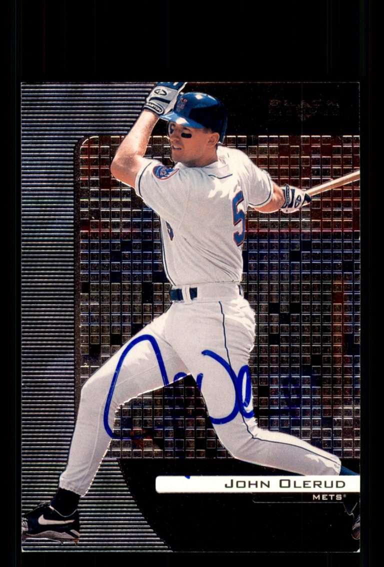 Signed Baseball Card Auto John Olerud 2000 Upper Deck Black Diamond #54 Mets