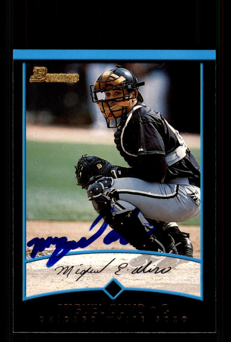 Signed Baseball Card Auto Miguel Olivo 2001 Bowman #BDP65 Chicago White Sox