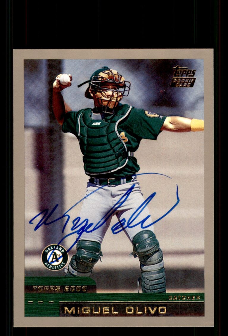 Signed Baseball Card Auto Miguel Olivo 2000 Topps Traded #T37 Athletics