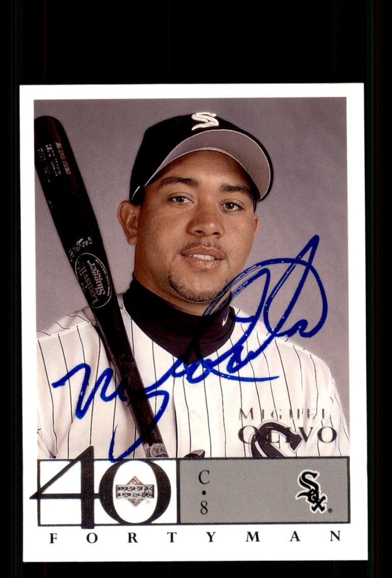 Signed Baseball Card Auto Miguel Olivo 2003 Upper Deck 40-Man #319 White Sox