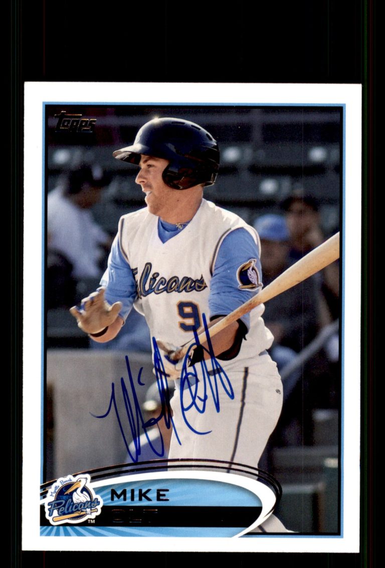 Signed Baseball Card Auto Mike Olt 2012 Topps Pro Debut #5 Myrtle Beach Pelicans