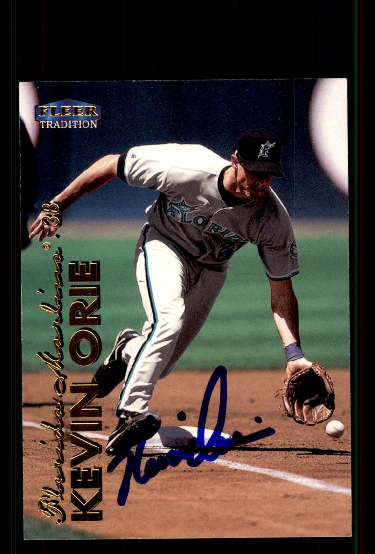 Signed Baseball Card Auto Kevin Orie 1999 Fleer Tradition #301 Florida Marlins