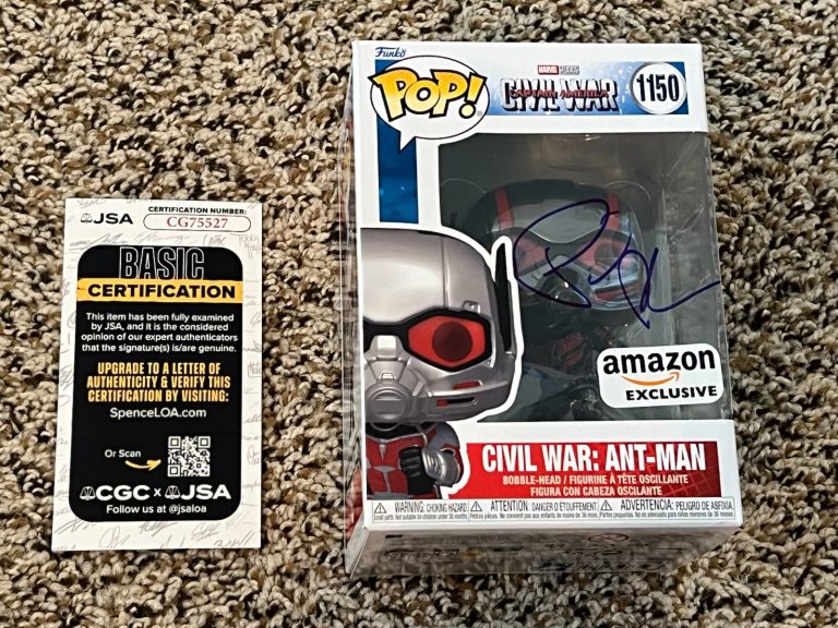 PAUL RUDD ANT MAN 1150 CIVIL WAR SIGNED FUNKO POP MOVIE ACTOR  JSA COA
