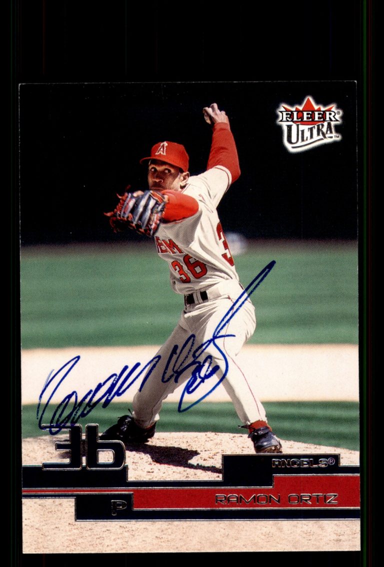 Signed Baseball Card Auto Ramon Ortiz 2003 Ultra #48 Anaheim Angels