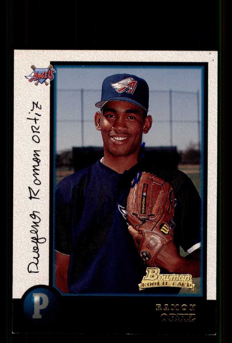 Signed Baseball Card Auto Ramon Ortiz 1998 Bowman #178 Anaheim Angels