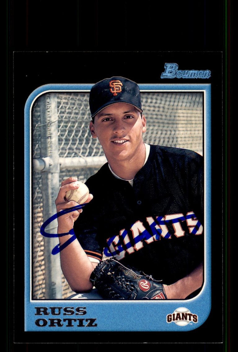 Signed Baseball Card Auto Russ Ortiz 1997 Bowman #373 San Francisco Giants