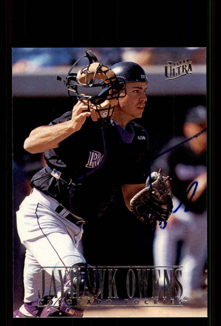 Signed Baseball Card Auto Jayhawk Owens 1996 Ultra #471 Colorado Rockies