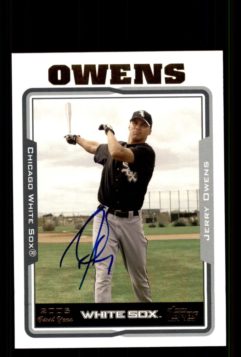 Signed Baseball Card Auto Jerry Owens 2005 Topps #UH262 Chicago White Sox