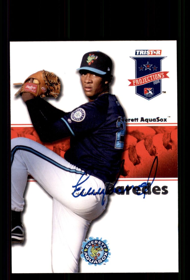Signed Baseball Card Auto Edward Paredes 2008 TriStar PROjections #270
