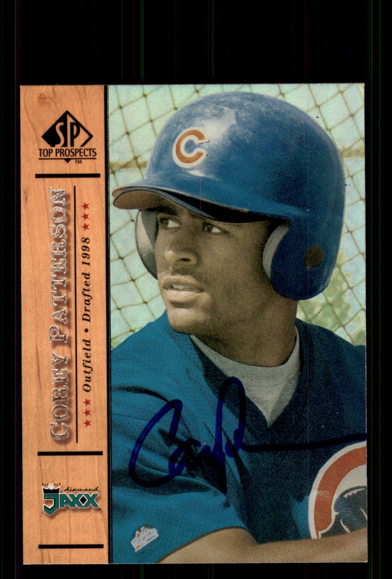 Signed Baseball Card Auto Corey Patterson 2001 SP Top Prospects #88