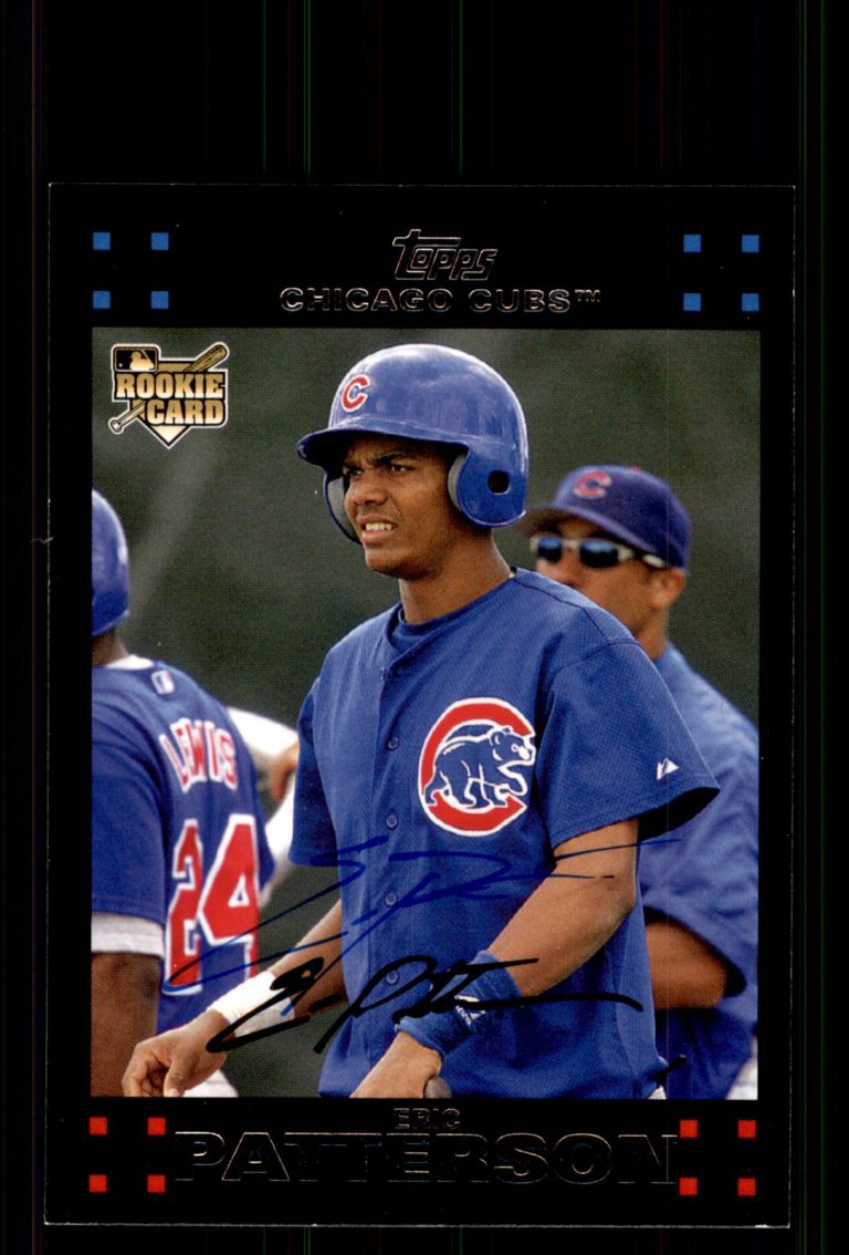 Signed Baseball Card Auto Eric Patterson 2007 Topps Update #UH147 Cubs