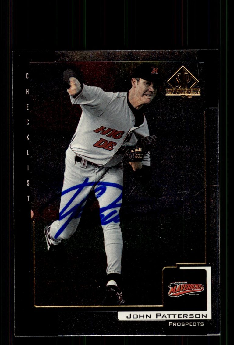 Signed Baseball Card Auto John Patterson 2000 SP Top Prospects #6 Mavericks