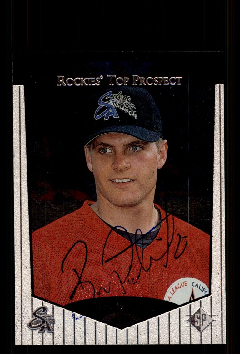 Signed Baseball Card Auto Ben Petrick 1998 SP Top Prospects #51 Salem Avalanche