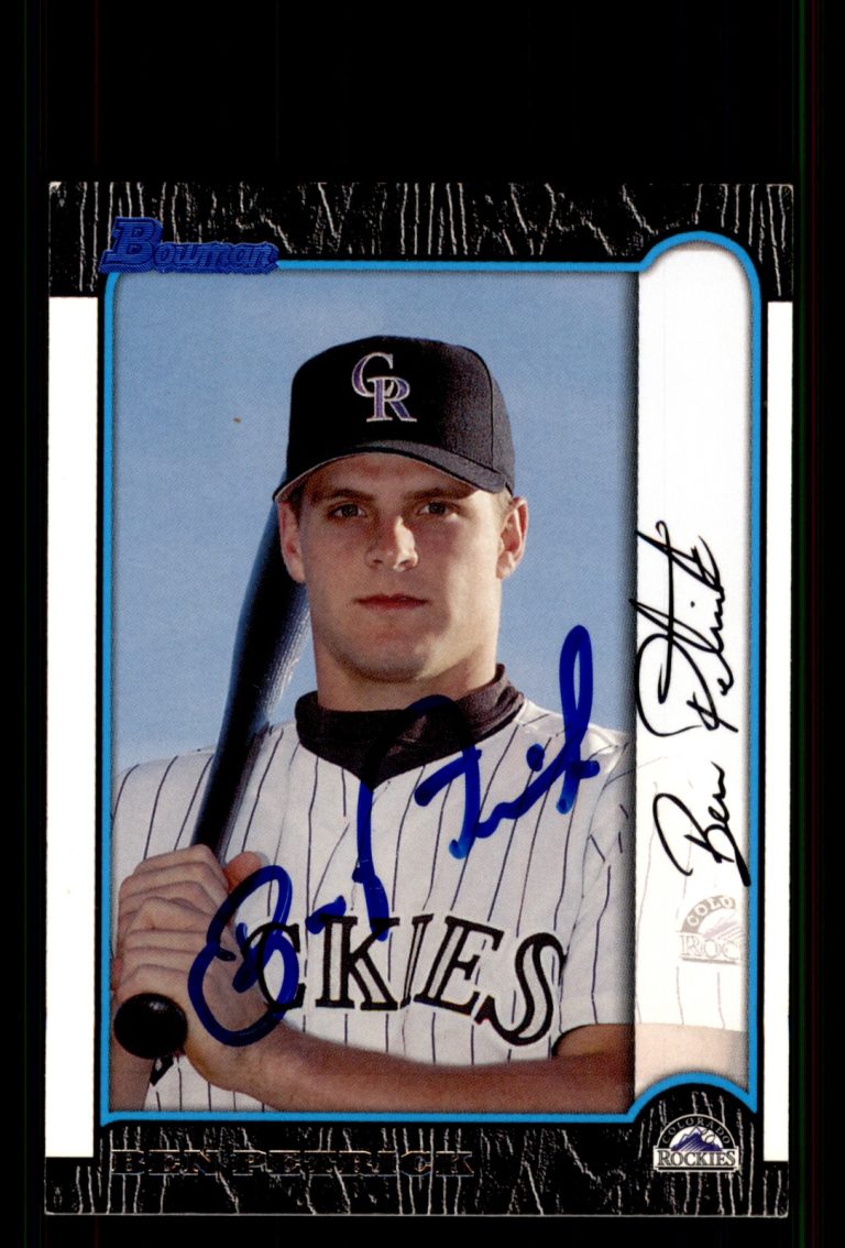 Signed Baseball Card Auto Ben Petrick 1999 Bowman #194 Colorado Rockies