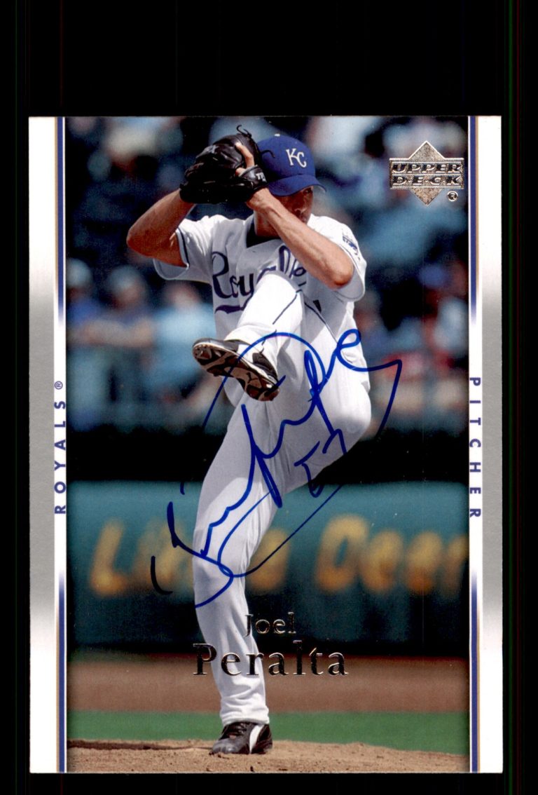 Signed Baseball Card Auto Joel Peralta 2007 Upper Deck #740 Kansas City Royals